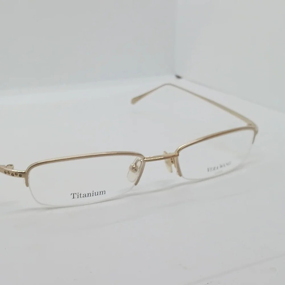 NWT WOMEN'S VERA WANG LUXE EYEGLASS FRAMES VIEW GOLD - Picture 3 of 5